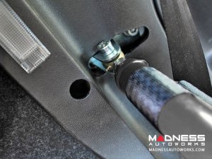 FIAT 500 Rear Harness Bar w/ Net - Black Bar w/ Red Net